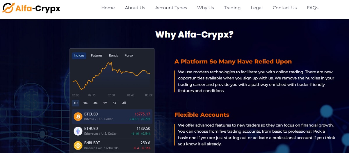 Alfa Crypx cryptocurrency trading