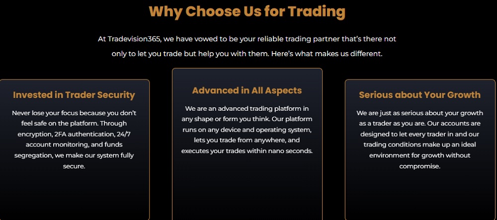 TradeVision365 trading platform