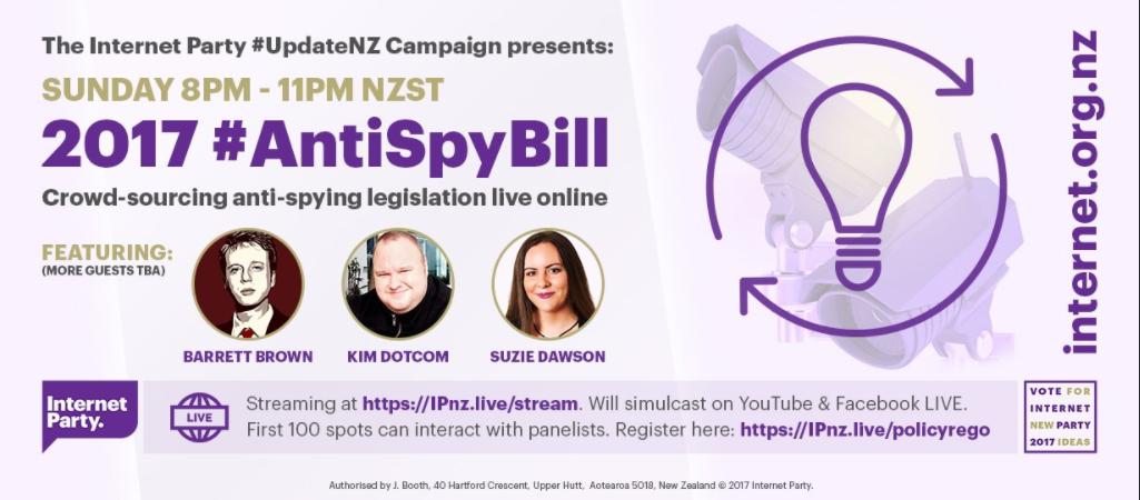 #AntiSpyBill Event Tonight Featuring Lauri Love, Kim Dotcom, Lee Camp, Suzi Dawson, and more – The Cryptosphere