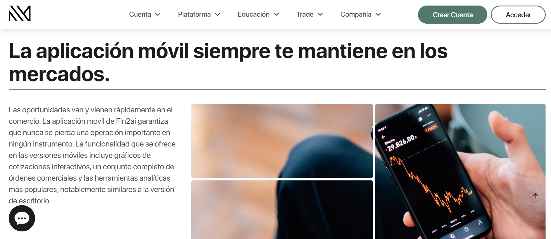 Versión móvil para estar al día de los mercados